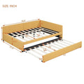 Merax Upholstered Full-Size Daybed with Trundle Feature