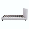 Queen-Sized Polyester Platform Bed Featuring Dual Oversized Headrests