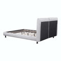 Queen-Sized Polyester Platform Bed Featuring Dual Oversized Headrests