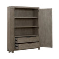 Skyview Lodge Cobblestone Oak Armoire - Spacious Bedroom Storage (54" W x 20" D x 75" H)