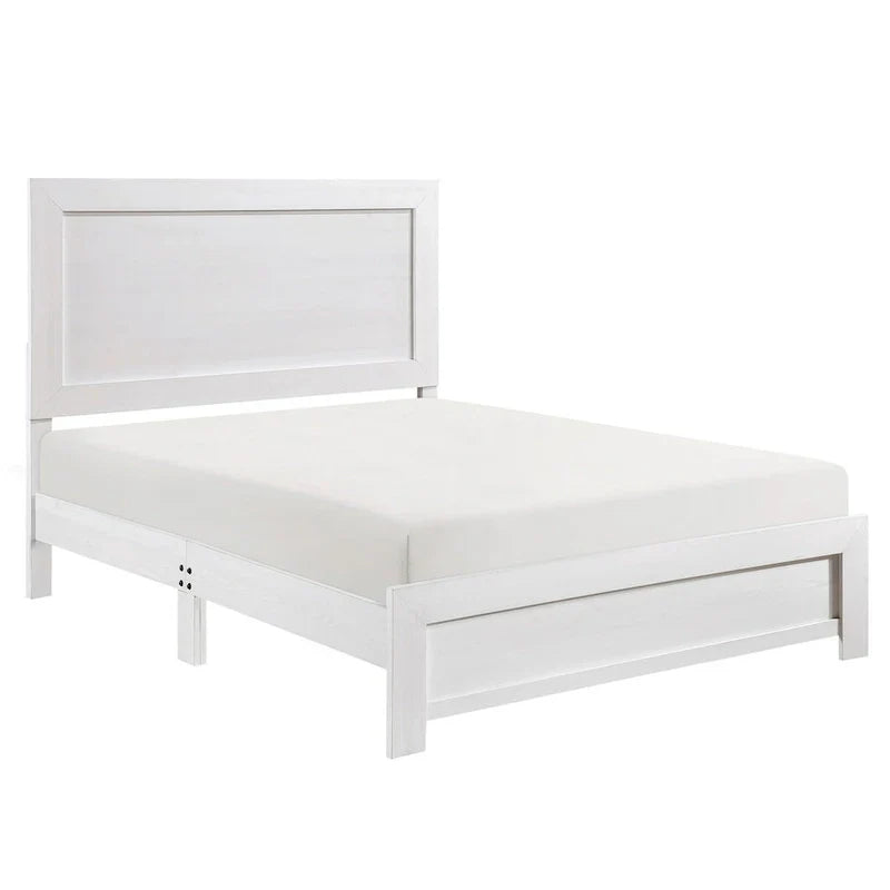 Rustic Farmhouse California King Bed by Eby - White Wood Veneer Finish