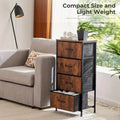 4-Drawer Fabric Dresser for Bedroom - Tall Storage Organizer for Clothing, Closet, Kids' Room, and Cabinet