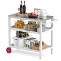 Portable Kitchen Island Grill Cart for Patios