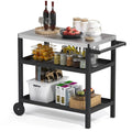 Portable Kitchen Island Grill Cart for Patios