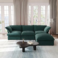 Modern L-Shaped Sectional Sofa with Chaise Ottoman - Deep and Comfortable Modular Design