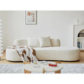90.2-Inch Curved Velvet Half Moon Sofa for Living Room