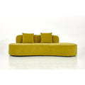 90.2-Inch Curved Velvet Half Moon Sofa for Living Room