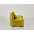 90.2-Inch Curved Velvet Half Moon Sofa for Living Room