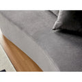 90.2-Inch Curved Velvet Half Moon Sofa for Living Room