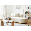 90.2-Inch Curved Velvet Half Moon Sofa for Living Room