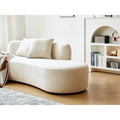 90.2-Inch Curved Velvet Half Moon Sofa for Living Room