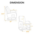 Ergonomic High Back Rocking Chair with Adjustable Footrest