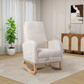 Ergonomic High Back Rocking Chair with Adjustable Footrest