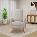 Ergonomic High Back Rocking Chair with Adjustable Footrest