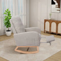 Ergonomic High Back Rocking Chair with Adjustable Footrest