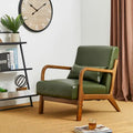Glitzhome Set of 2 Mid-Century Modern PU Leather Accent Chairs - 30.75H with Cushions (25.75W x 33.75D)