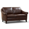 Sienna Authentic Leather Midcentury Modern Loveseat