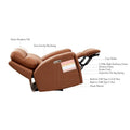 Hydeline Venice Zero Gravity Power Recliner with Adjustable Headrest and Cup Holder in Top Grain Leather