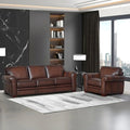 Hydeline Brookfield Premium Top Grain Leather Sofa and Chair Set