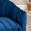 SEYNAR Set of 2 Modern Glam Velvet Upholstered Round Swivel Accent Barrel Chairs