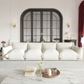 Spacious Mid-Century Modern Chenille Sectional Sofa - 4-Seater Modular Couch with Plush Cushions