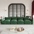 Spacious Mid-Century Modern Chenille Sectional Sofa - 4-Seater Modular Couch with Plush Cushions