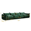 Spacious Mid-Century Modern Chenille Sectional Sofa - 4-Seater Modular Couch with Plush Cushions