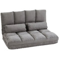 Versatile Floor Sofa Chair with 2 Cushions and Adjustable Backrest