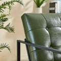 Glitzhome Set of 2 Mid-Century Tufted Accent Chairs in 29.25W PU Leather