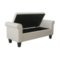 Porthos Home Theon Fabric Button-Tufted Flip-Top Storage Bench