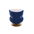 Round Barrel Chair with Fabric and Swivel Design