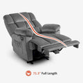 MCombo Heated Massage Electric Recliner Chair for Living Room - Fabric R6233