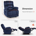 MCombo Heated Massage Electric Recliner Chair for Living Room - Fabric R6233
