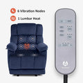MCombo Heated Massage Electric Recliner Chair for Living Room - Fabric R6233