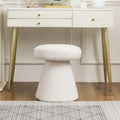 Adeco Large Soft Mushroom Ottoman - Versatile Foot Stool for Living Room and Bedroom