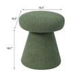 Adeco Large Soft Mushroom Ottoman - Versatile Foot Stool for Living Room and Bedroom