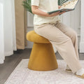 Adeco Large Soft Mushroom Ottoman - Versatile Foot Stool for Living Room and Bedroom