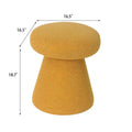 Adeco Large Soft Mushroom Ottoman - Versatile Foot Stool for Living Room and Bedroom