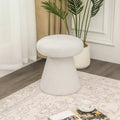 Adeco Large Soft Mushroom Ottoman - Versatile Foot Stool for Living Room and Bedroom