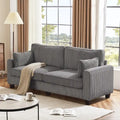 LUE BONA 81 Contemporary Corduroy 3-Seater Sofa - Upholstered Polyester Rectangle Design with Wooden Base for Living Room
