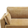 LUE BONA 81 Contemporary Corduroy 3-Seater Sofa - Upholstered Polyester Rectangle Design with Wooden Base for Living Room