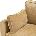 LUE BONA 81 Contemporary Corduroy 3-Seater Sofa - Upholstered Polyester Rectangle Design with Wooden Base for Living Room