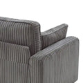 LUE BONA 81 Contemporary Corduroy 3-Seater Sofa - Upholstered Polyester Rectangle Design with Wooden Base for Living Room