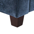 LUE BONA 81 Contemporary Corduroy 3-Seater Sofa - Upholstered Polyester Rectangle Design with Wooden Base for Living Room