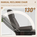 HOMCOM Faux Leather Swivel Recliner Chair with Ottoman and High Back Support