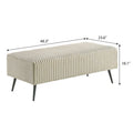 Roundhill Furniture Mavela Wide Wale Corduroy Upholstered Bench
