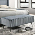 Roundhill Furniture Mavela Wide Wale Corduroy Upholstered Bench