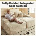 HOOOWOOO Modular Plush Corduroy Sectional Sofa with Cushions