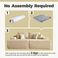 HOOOWOOO Modular Plush Corduroy Sectional Sofa with Cushions
