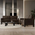 CraftPorch Velvet Upholstered Mid-Century Modern Corduroy 2-Piece Living Room Set